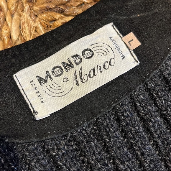 Firenze Mondo D Marco sweater vest with suede pockets - Picture 2 of 5